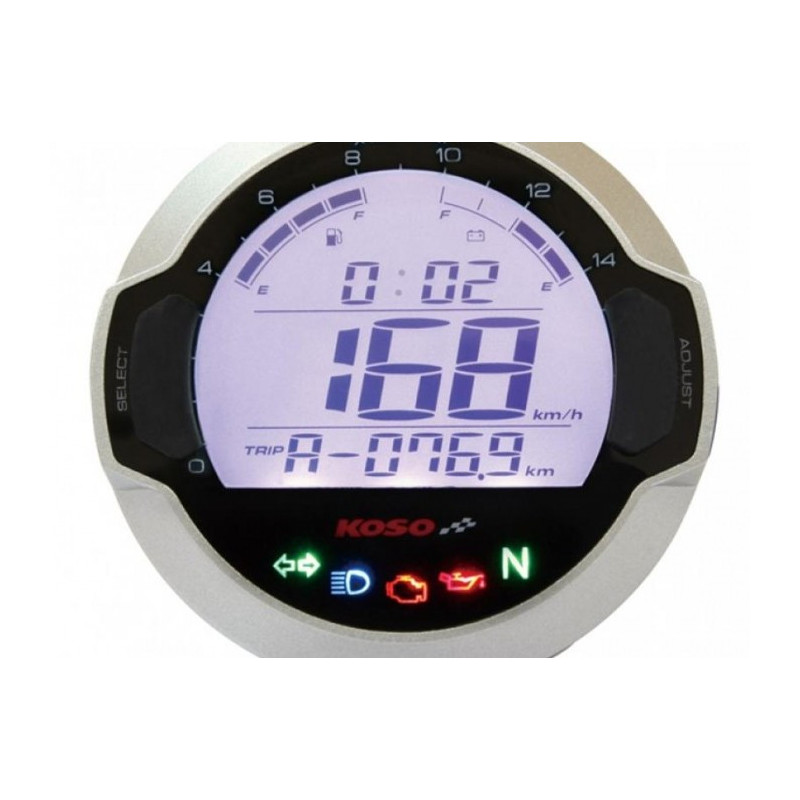 Compteur digital Moto LCD Koso D.64mm Style Rond