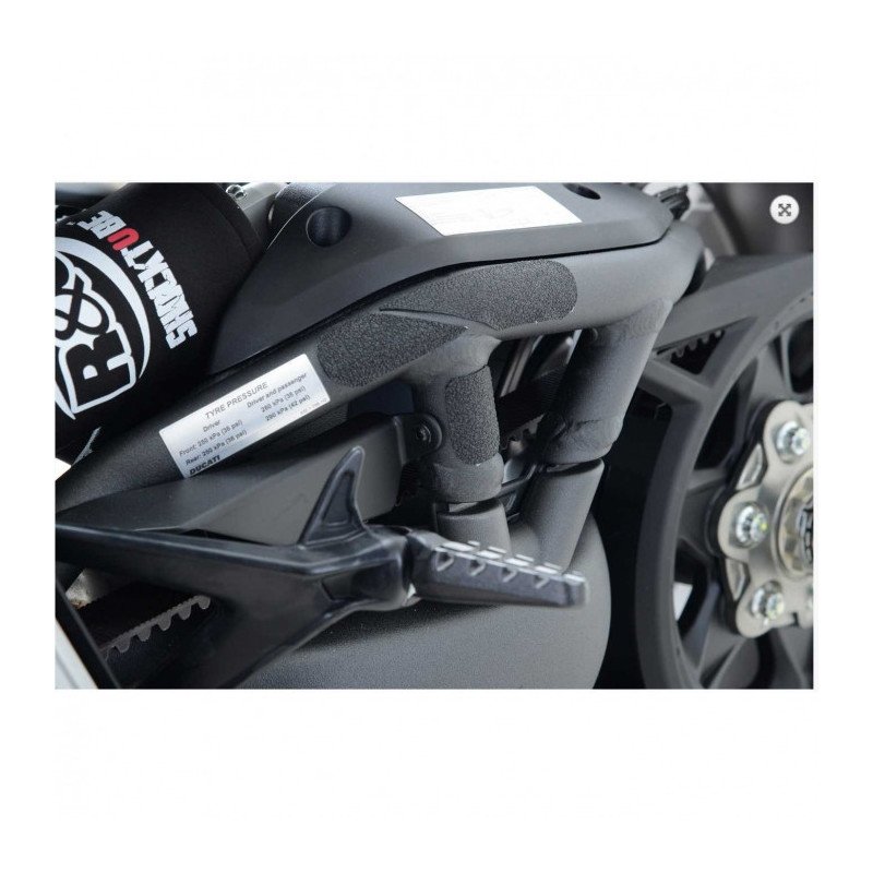 Kit Adhesif Anti Frottement RG repose-pieds passager noir 4 pièces XDiavel
