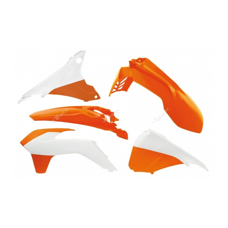 Kit plastiques RACETECH couleur origine 15-16 orange/blanc KTM