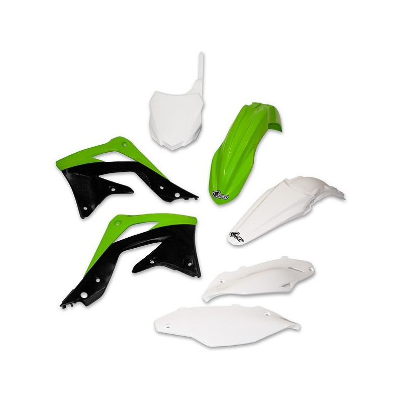 Kit plastiques UFO couleur origine vert/blanc/noir Kawasaki KX450F