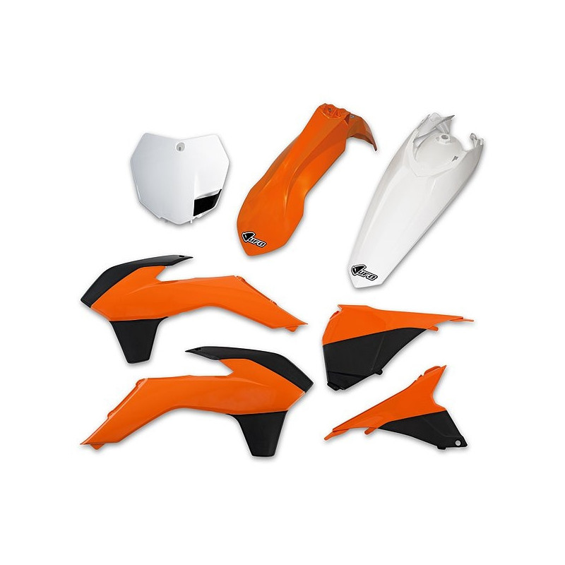 Kit plastiques UFO couleur origine 13-14 orange/noir/blanc KTM