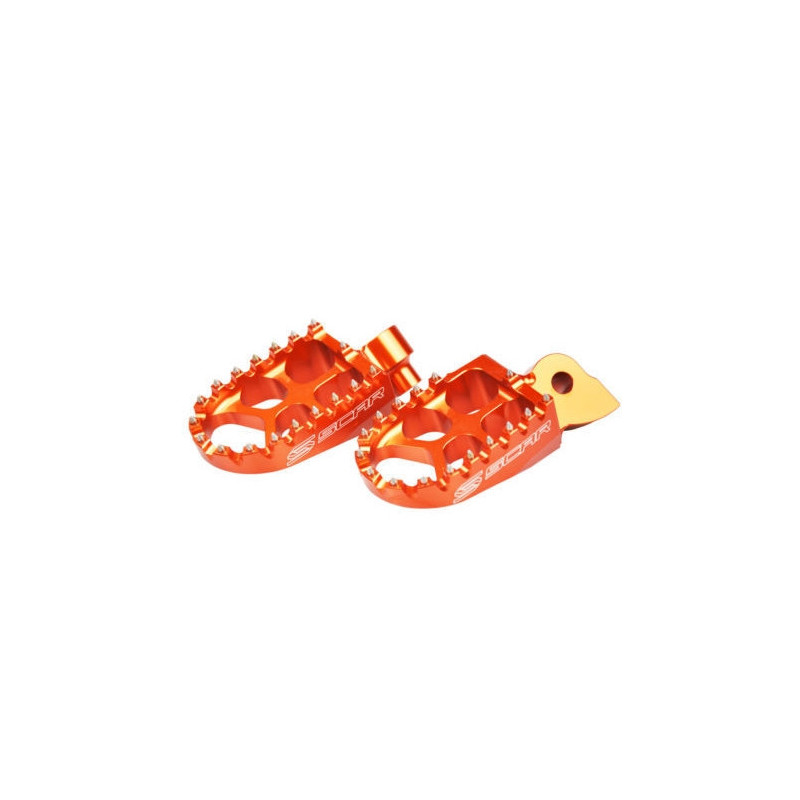 Reposes pieds evolution orange SCAR KTM SX85/SX105