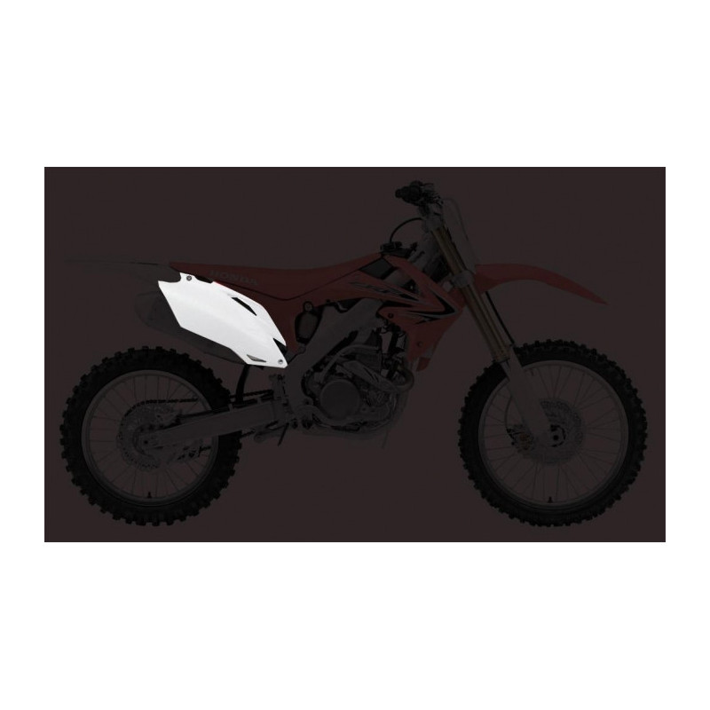 Plaques Numeros Laterales Ufo Blanches Pour Honda Crf250-450 '11