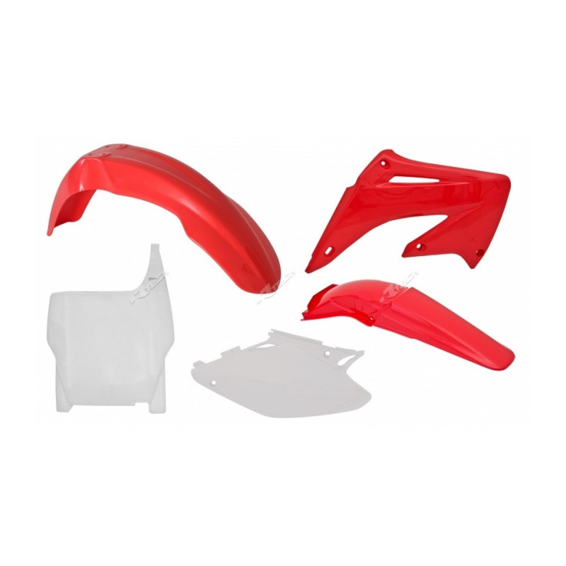 Kit plastiques RACETECH couleur origine rouge/blanc Honda CR125R/250R