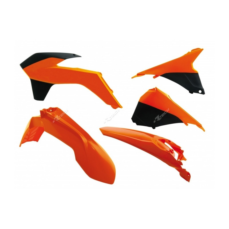 Kit plastiques RACETECH couleur origine 14 orange/noir KTM