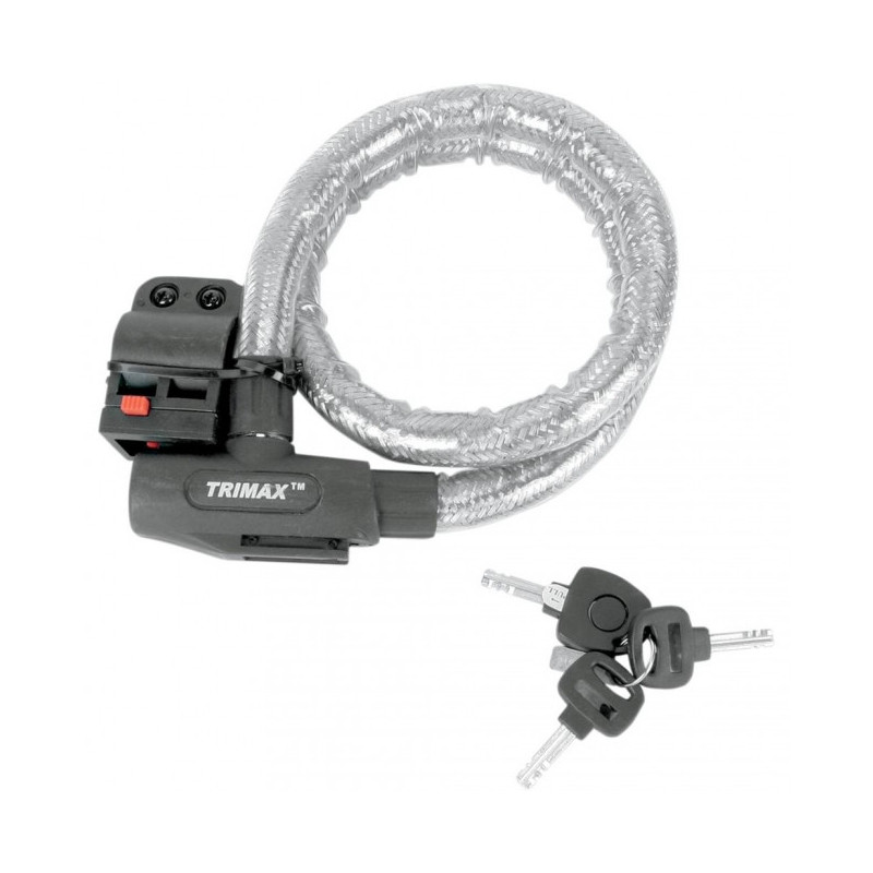 Cable Antivol Moto Trimax Gladiator Series 22 mm 0,9 m Blindé Serrure Intégrée
