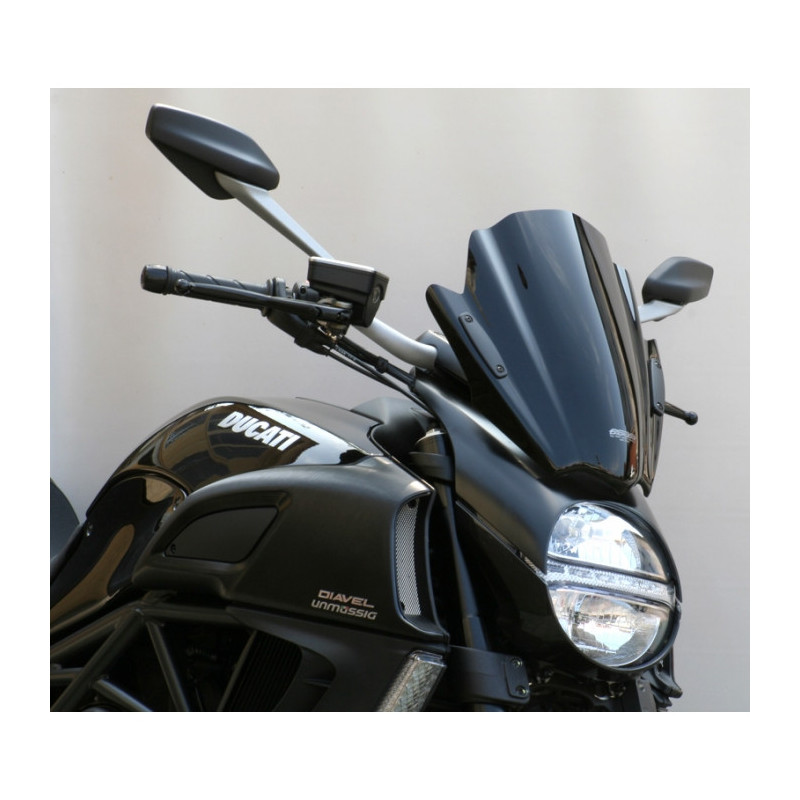 Bulle MRA Racing noir Kawasaki ER-6N/Ducati Diavel