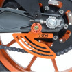Protège couronne R et G RACING aluminium orange KTM RC125/200/390