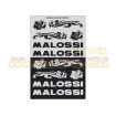 Planche stickers moto Malossi noir/argent