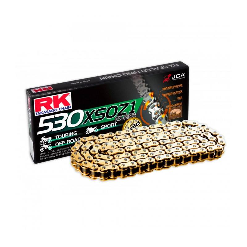 Chaine RK 530 XSOZ1 100 Maillons OR Maillon à Riveter