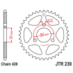Couronne Moto Acier JT 43 Dents PAS 420 - JTR239.43