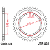 Couronne Moto Acier JT 51 Dents PAS 428 - JTR839.51