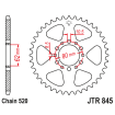 Couronne Moto Acier JT 43 Dents PAS 520 - JTR845.43