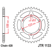 Couronne Moto Acier JT 65 Dents PAS 420 - JTR1133.65