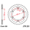 Couronne Moto Acier JT 51 Dents PAS 520 - JTR251.51SC