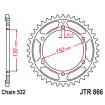 Couronne Moto Acier JT 38 Dents PAS 532 - JTR866.38