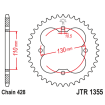 Couronne Moto Acier JT 50 Dents PAS 428 - JTR1355.50