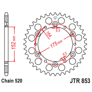 Couronne Moto Acier JT 47...