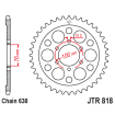 Couronne Moto Acier JT 42 Dents PAS 630 - JTR818.42