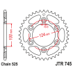 Couronne Moto Acier JT 43 Dents PAS 525 - JTR745.43
