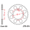 Couronne Moto Acier JT 48 Dents PAS 525 - JTR474.48