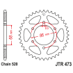 Couronne Moto Acier JT 37 Dents PAS 520 - JTR473.37