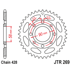 Couronne Moto Acier JT 36...