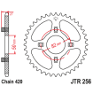 Couronne Moto Acier JT 40 Dents PAS 420 - JTR256.40