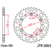 Couronne Moto Acier JT 45 Dents PAS 520 - JTR245/3.45