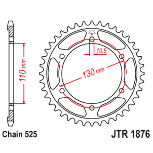 Couronne Moto Acier JT 43...