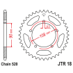 Couronne Moto Acier JT 39 Dents PAS 520 - JTR18.39
