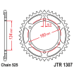 Couronne Moto Acier JT 46 Dents PAS 525 - JTR1307.46