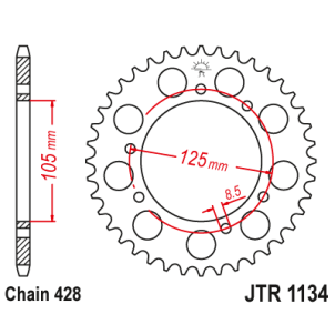 Couronne Moto Acier JT 56...