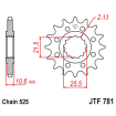 Pignon Moto Acier 14 Dents PAS 525 JT Sprockets - JTF781.14
