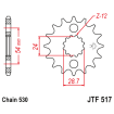 Pignon Moto Acier 16 Dents PAS 530 JT Sprockets - JTF517.16