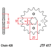 Pignon Moto Acier 16 Dents PAS 428 JT Sprockets - JTF417.16