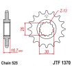 Pignon Moto Acier 14 Dents PAS 525 JT Sprockets - JTF1370.14