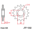 Pignon Moto Acier 17 Dents PAS 525 JT Sprockets - JTF1332.17