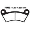 Plaquettes de frein EBC Carbone Offroad - FA482TT
