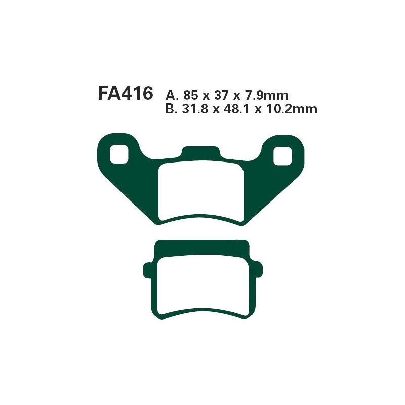 Plaquettes de frein EBC Carbone Offroad - FA416TT