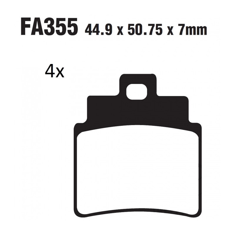 Plaquettes de frein EBC Carbone Offroad - FA355/4TT