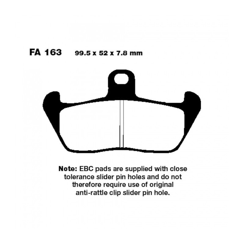 Plaquettes de frein EBC Organiques Standard - FA163