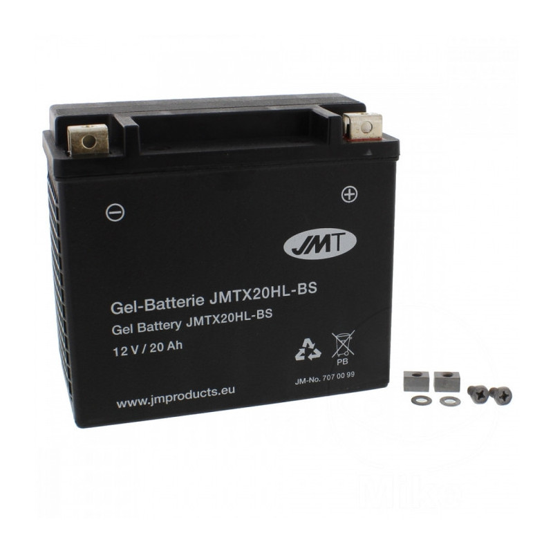 Batterie Moto Gel JMT Type YTX20HL-BS 12V Sans Entretien