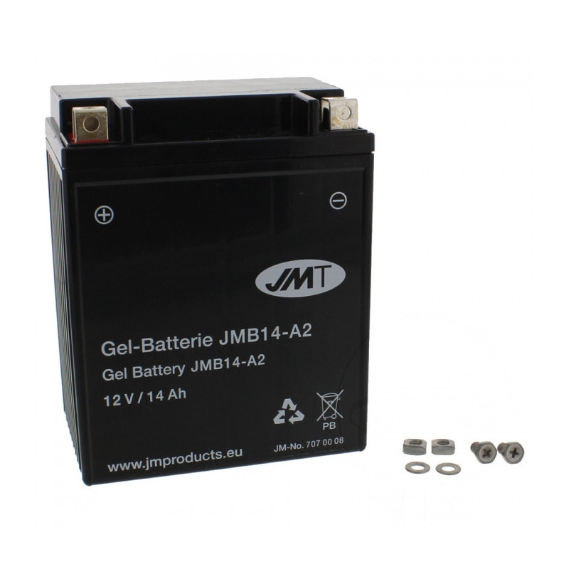 Batterie Moto Gel JMT Type YB14-A2 12V Sans Entretien