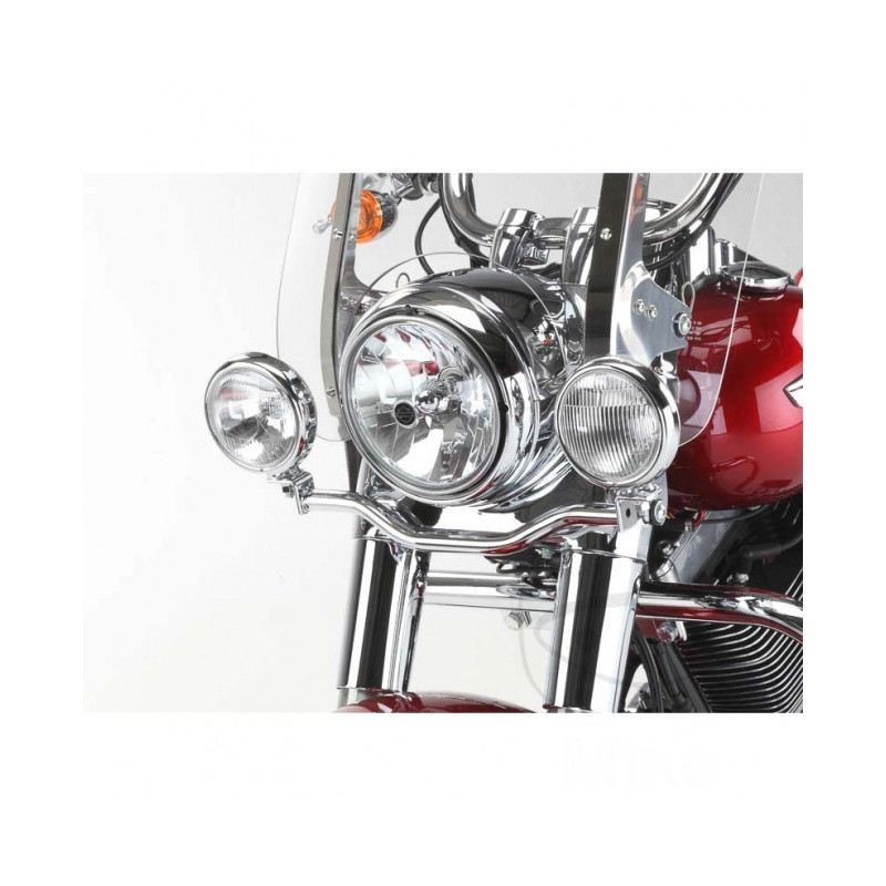 Support de Phare Auxiliaire Chromé FELHING Harley Davidson FLD 1690 Dyna Switchback ABS 12-14