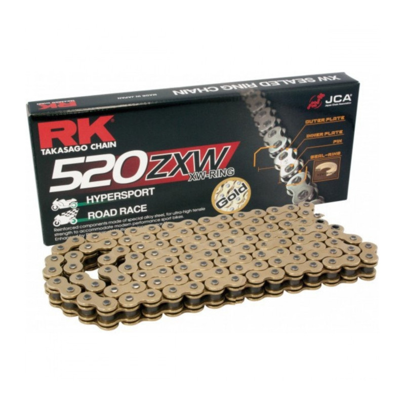 Chaîne de transmission RK ZXW 520 Or 110 maillons