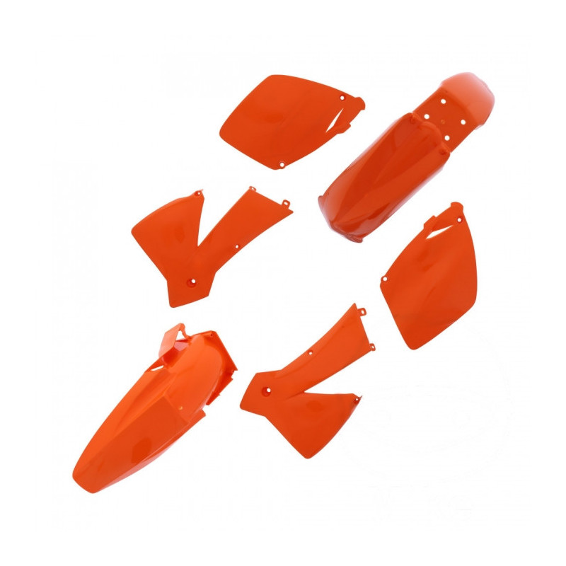 Kit Plastiques Complet Moto MX Polisport Orange KTM EXC 125 03-03