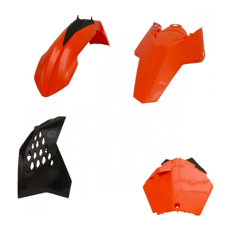 Kit Plastiques Complet Moto MX Polisport Orange KTM SX 125 07-10