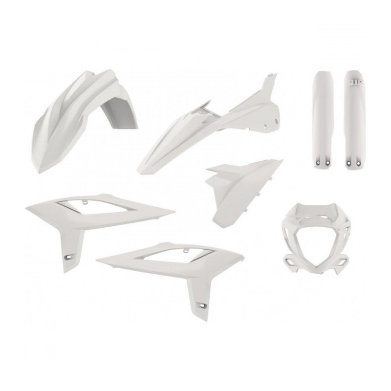 Kit Plastiques Complet Moto MX Polisport Blanc Beta RR 50à480 20-23