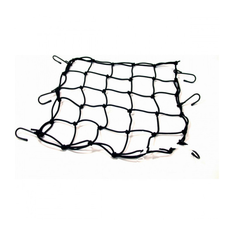 Filet à bagages noir JMP 40x40 cm Fil Epais Crochets Acier